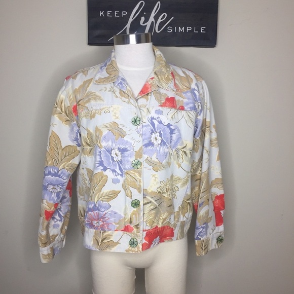 [Flashback] cotton jacket with cute flower buttons - Picture 1 of 8